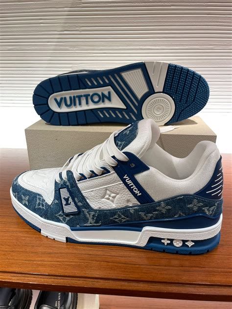 louis vuitton trainers blue.